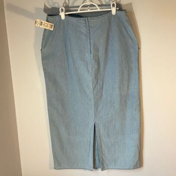 Deadstock Vintage ‘91 Izod Denim Tie Waist Maxi Skirt from Talbot’s! Size 14 jam - Picture 2 of 16